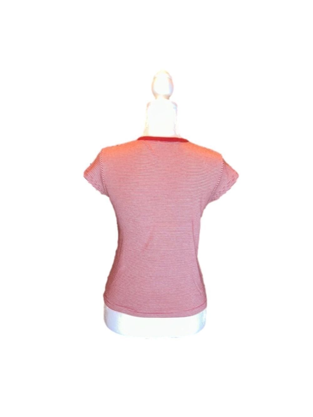 BRANDY MELVILLE Vintage Red & White Striped Tee Size S - Picture 3 of 7